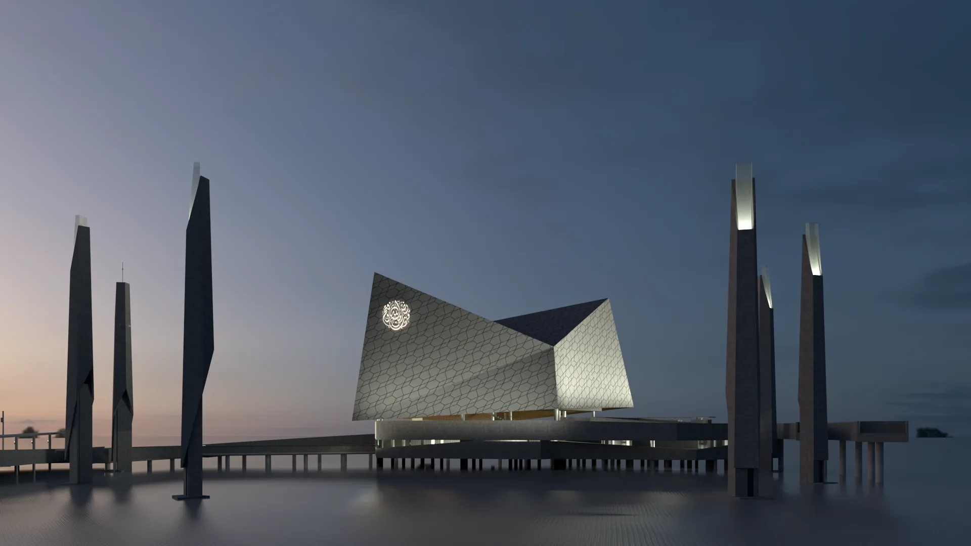 Floating Mosque Ancol (Masjid Apung), related pag/nag calculator work by ALTA Integra